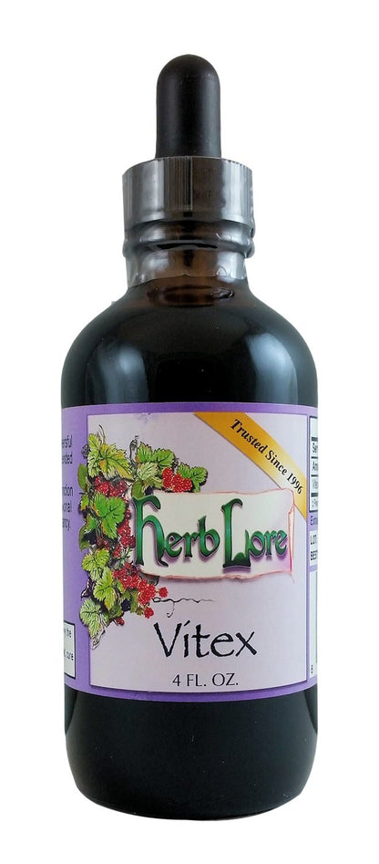 Herb Lore Vitex Tincture - 4 fl oz - Liquid Chaste Tree Berry Extract - Chasteberry Supplement for Women