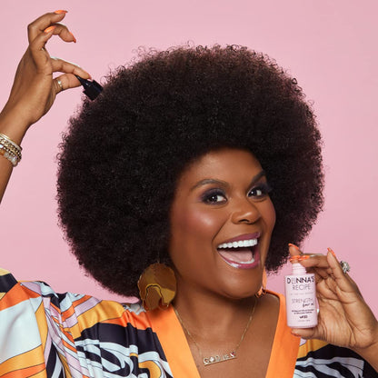 Donna's Recipe by Tabitha Brown Strength Hair Oil - 18-Natural-Oil & Powder Blend, Lightweight, Fast-Absorbing Scalp Treatment to Relieve Dryness & Build-Up, Strengthen & Nourish Hair (1.7 oz)
