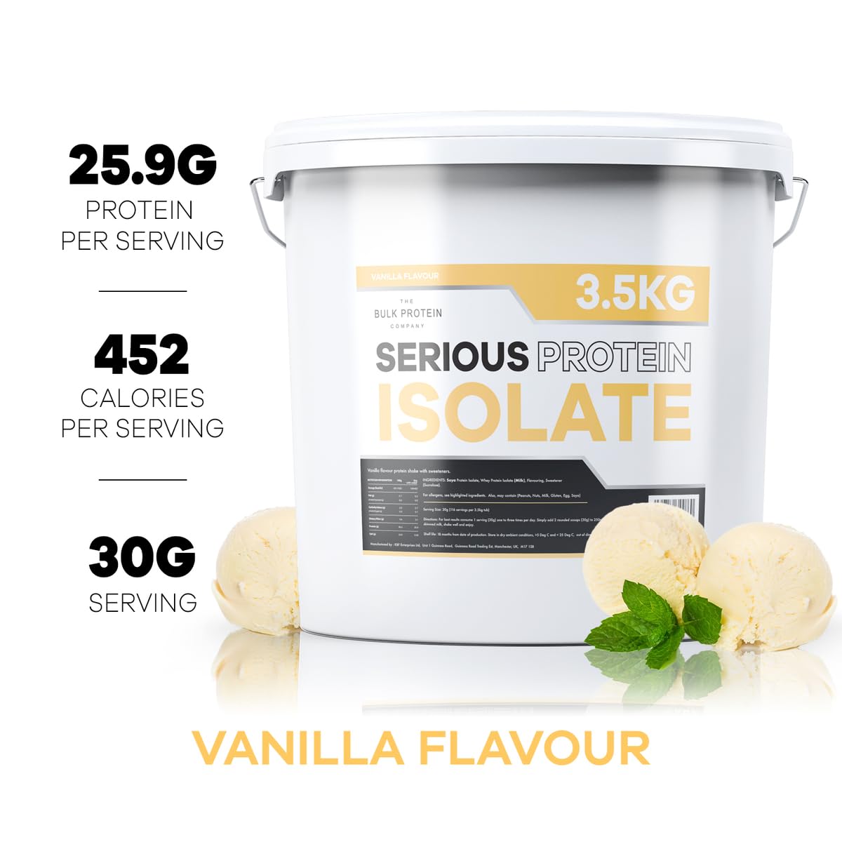 The Bulk Protein Company, Serious Protein Isolate - 3.5kg - Whey Protein Iso