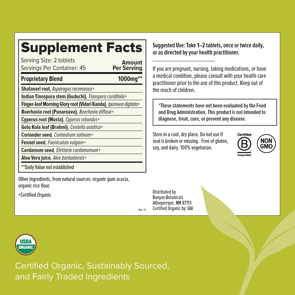 Banyan Botanicals Women’s Support - Organic Herbal Tablets - Promotes a Healthy Female Reproductive