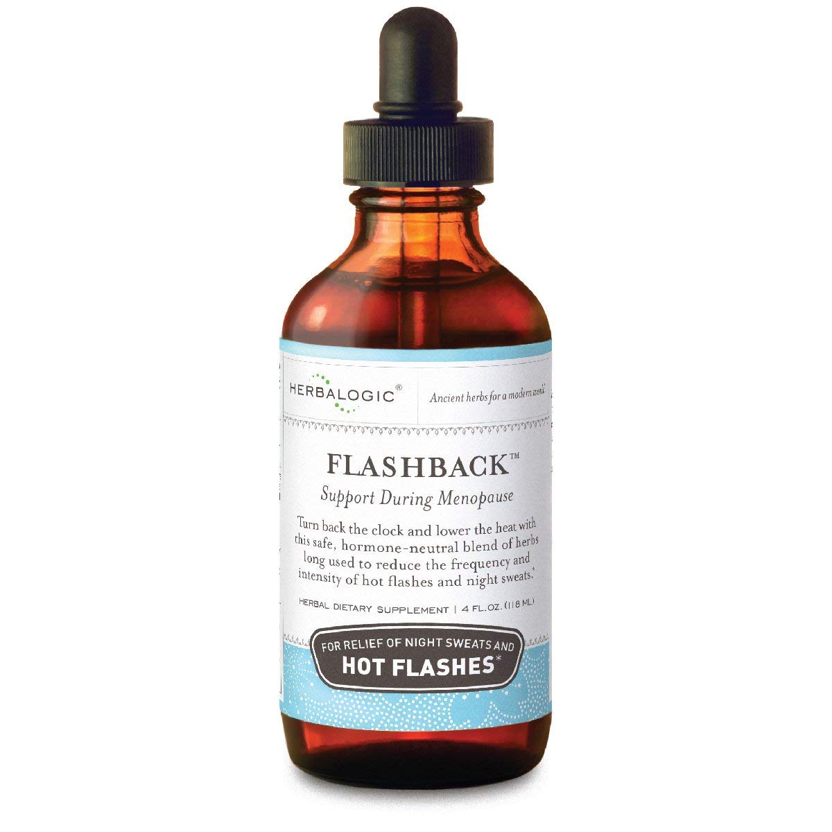 Herbalogic - Flashback Liquid Herb Drops - Natural Relief for Menopausal Hot Flashes, Night Sweats