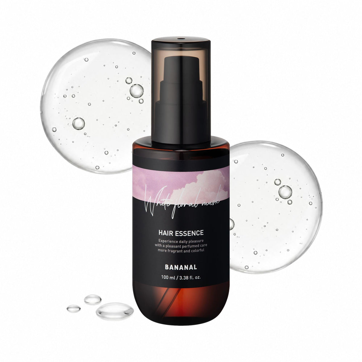 BANANAL 2-in-1 Hair Serum & Perfume Oil - Korean Hair Care, Moroccan Argan Oil & 12 Amino Acids for Dry Damaged Hair, Anti-Frizz Glass Hair Shine, Paraben-Free, White Floral Musk, 3.38 fl oz