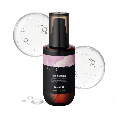 BANANAL 2-in-1 Hair Serum & Perfume Oil - Korean Hair Care, Moroccan Argan Oil & 12 Amino Acids for Dry Damaged Hair, Anti-Frizz Glass Hair Shine, Paraben-Free, White Floral Musk, 3.38 fl oz