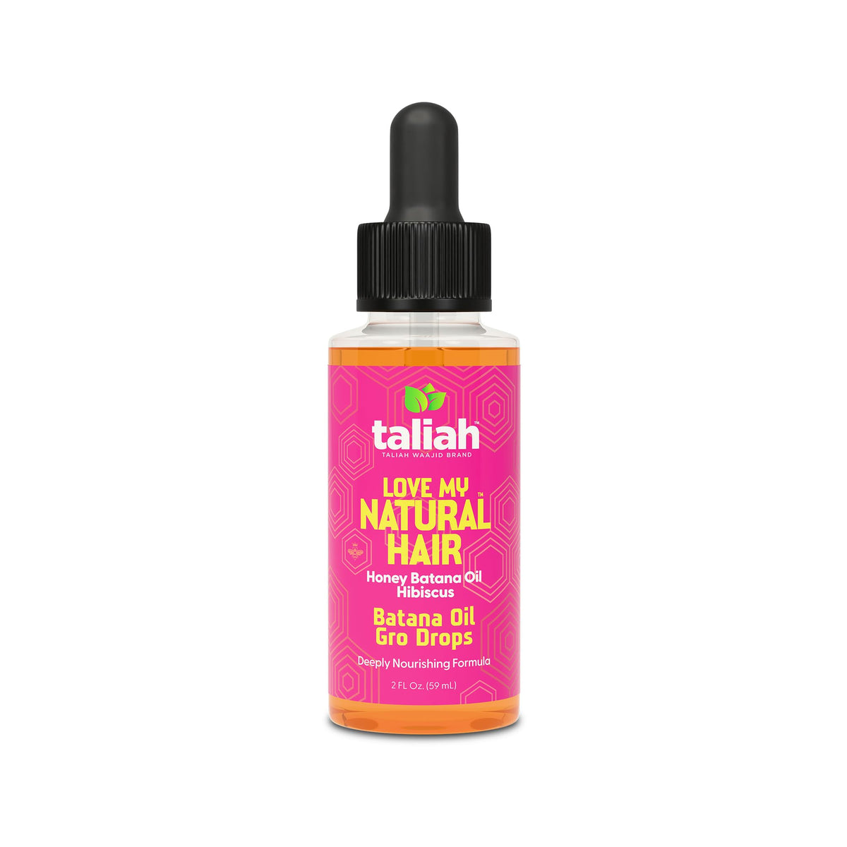 Taliah Waajid Love My Natural Hair Batana Oil Gro Drops 2oz - For Hair & Scalp with Batana Oil - Strengthens, Soothes Dry Scalp & Promotes Healthy Hair Growth for Natural, Curly, Coily Hair