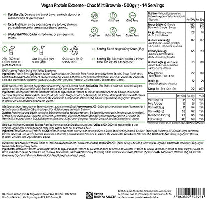 Protein Works - Vegan Protein Extreme - 29g Plant Based Protein - Added Vitamin Blend