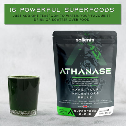 SALIENTS ATHANASE - Men's Super Greens Powder - Superfood Powder Blend