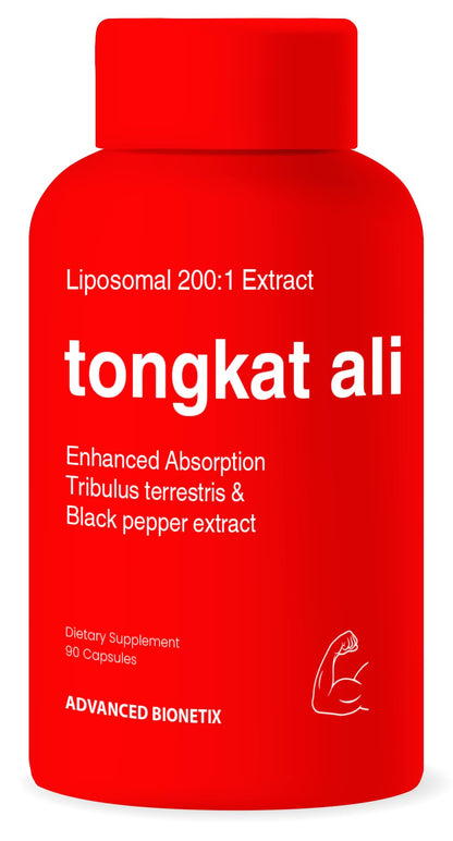 Advanced Bionetix Liposomal Longjack Tongkat Ali Extract Capsules - Powerful Pure Extract - Strength, Drive, Performance & Muscle Mass