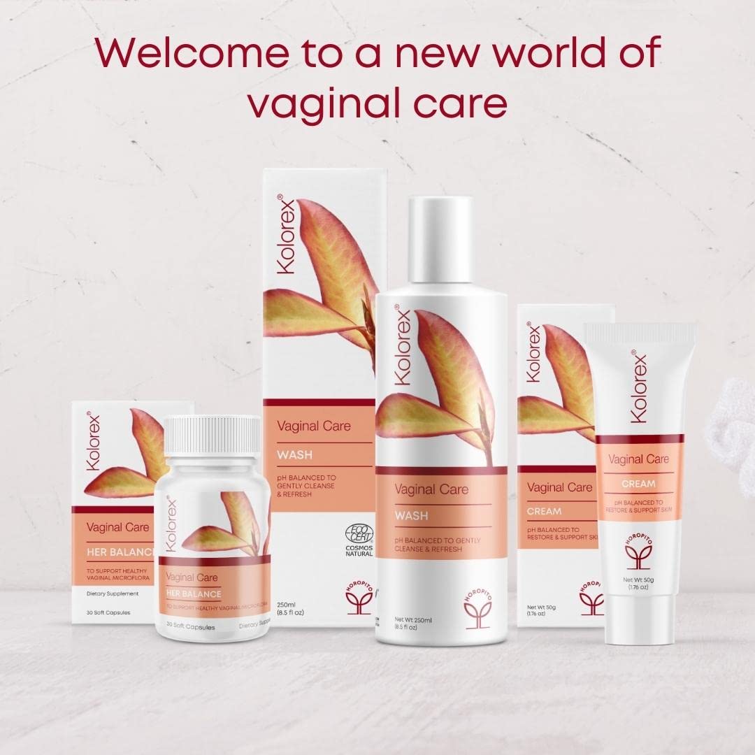 Kolorex Vaginal CareCream, Natural Herbs soothes Intimate Areas, Replenish Sensitive Skin.