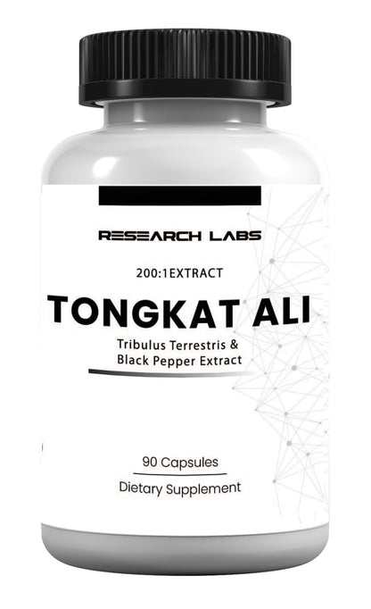 Research Labs Longjack Tongkat Ali Extract Capsules - Highly Concentrated Potent Extract - Strength, Drive, Performance & Muscle Mass