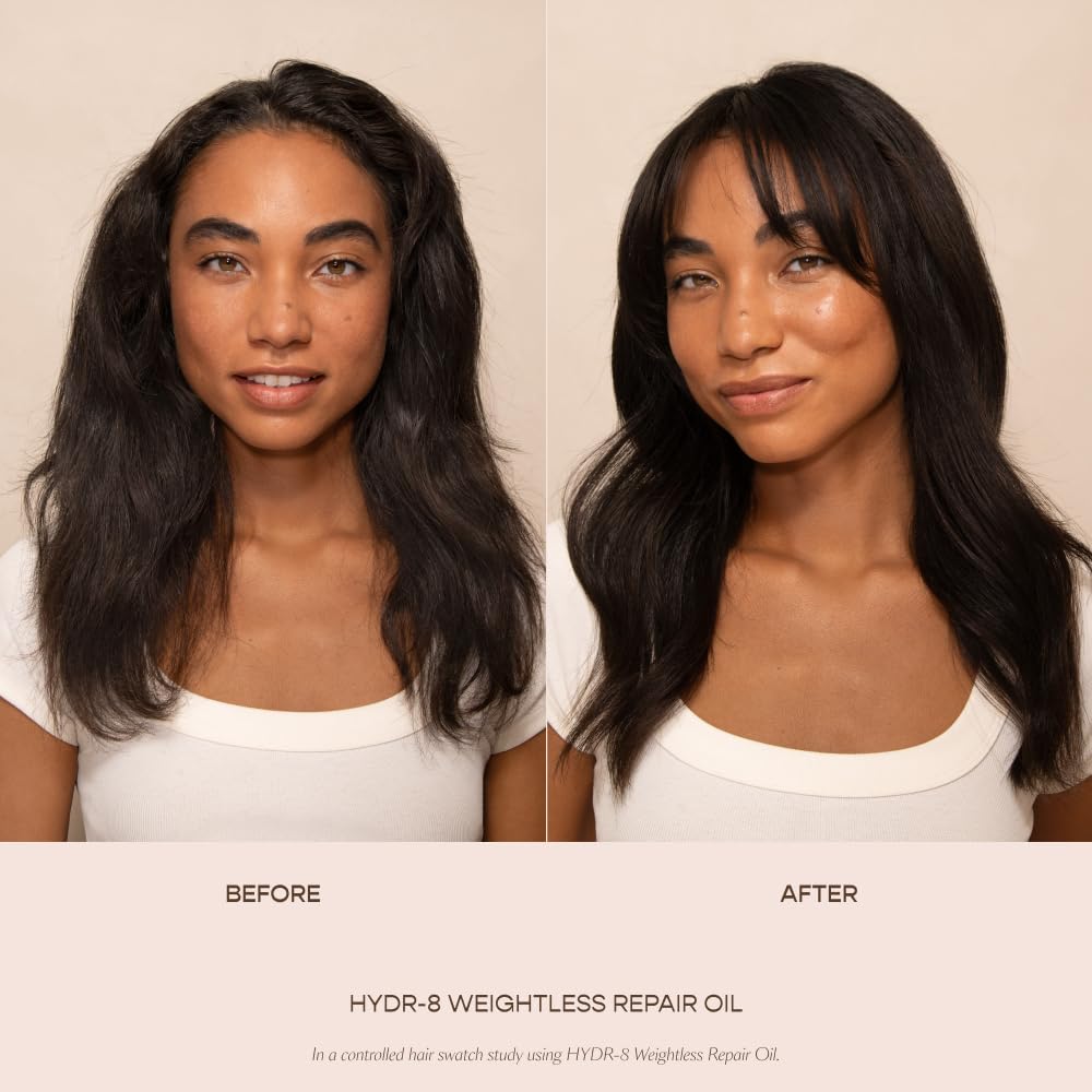 VEGAMOUR HYDR-8 Weightless Repair Oil - Strengthens, Smooths and Adds Shine with Marula Oil and Vitamin C - For All Hair Types - Formulated Without Silicones, Vegan and Cruelty-Free (1.7 Fl Oz)