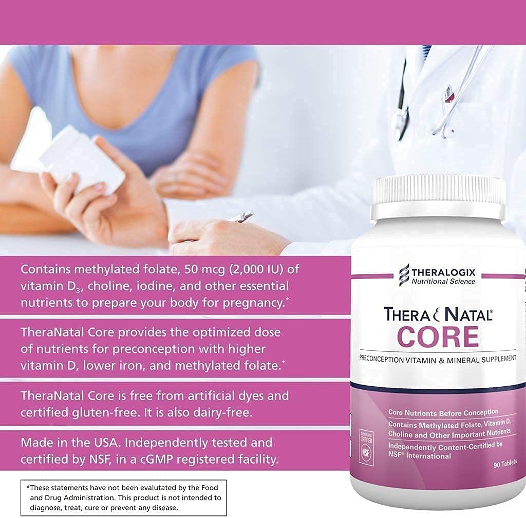 yhn Core Preconception Vitamin & Mineral Supplement (90 Day Supply) - Prenatal Vitamin & Fertility