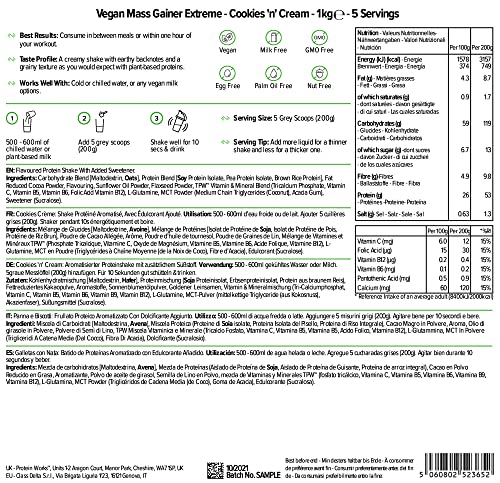 Protein Works - Vegan Mass Gainer Extreme - High Calorie Protein Powder - Weight Gainer
