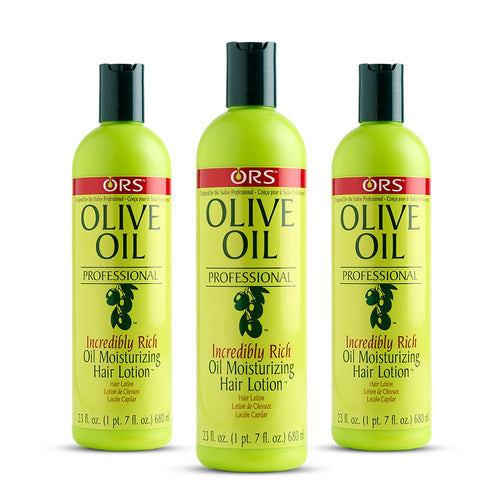 ORS Olive Oil Professional Incredibly Rich Oil Moisturizing Hair Lotion 23 Ounce (Pack of 3)