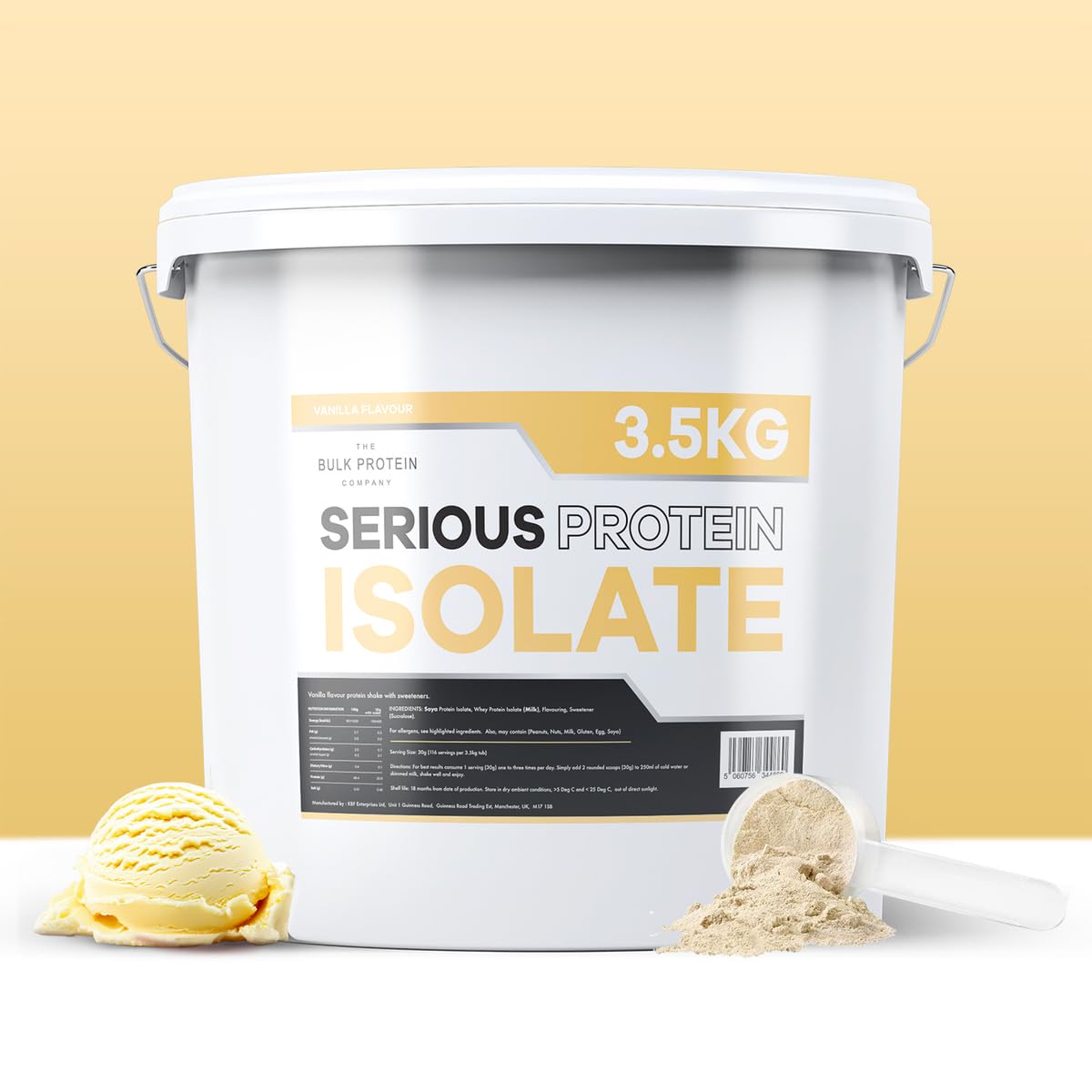 The Bulk Protein Company, Serious Protein Isolate - 3.5kg - Whey Protein Iso