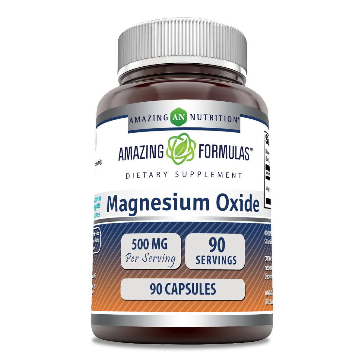 Amazing Formulas Magnesium Oxide Supplement - 500 Mg per Serving - 90 Capsules - Non-GMO - Gluten-Free - Made in USA