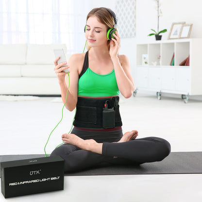 UTK Red Light Therapy Pad for Body Pain Relief, LED 660＆850nm Wearable Wrap Deep Therapy