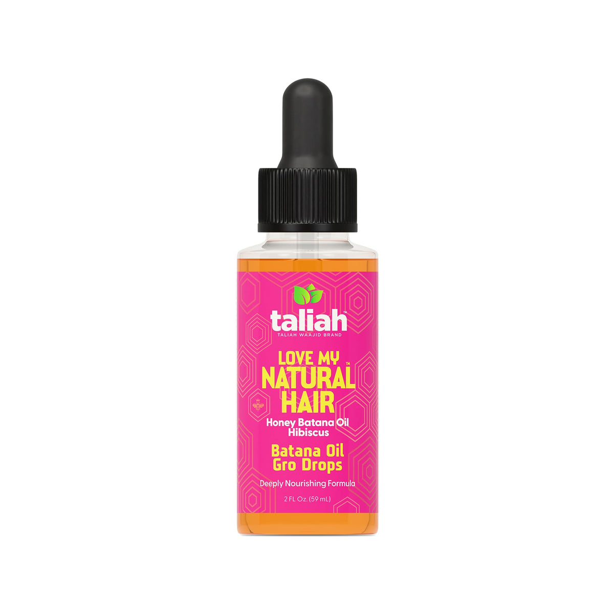 Taliah Waajid Love My Natural Hair Batana Oil Gro Drops 2oz - For Hair & Scalp with Batana Oil - Strengthens, Soothes Dry Scalp & Promotes Healthy Hair Growth for Natural, Curly, Coily Hair
