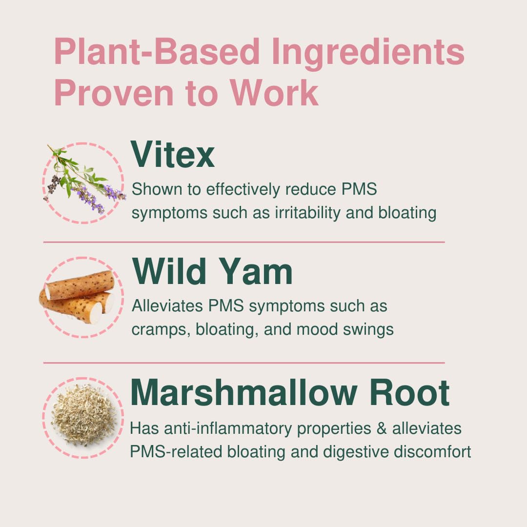 Glow Botanica - Period SOS - Real Wild Yam Cream for PMS Symptom Relief - Topical Supplement