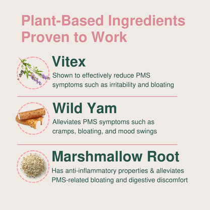 Glow Botanica - Period SOS - Real Wild Yam Cream for PMS Symptom Relief - Topical Supplement