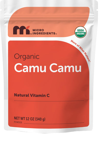 Micro Ingredients Organic Camu Camu Powder, 12 oz - Freshly Harvested Berry - Source of Naturally Occurring Vitamin C - Non-GMO, Vegan Friendly