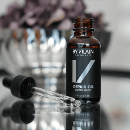By Vilain Hair Repair Oil - Nourishes, Repairs & Protects with Argan, Flaxseed, Coconut & Rosemary Oils - 30ml