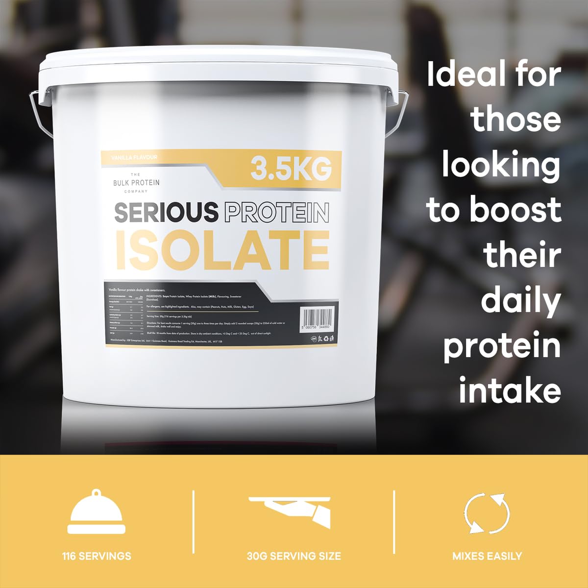 The Bulk Protein Company, Serious Protein Isolate - 3.5kg - Whey Protein Iso