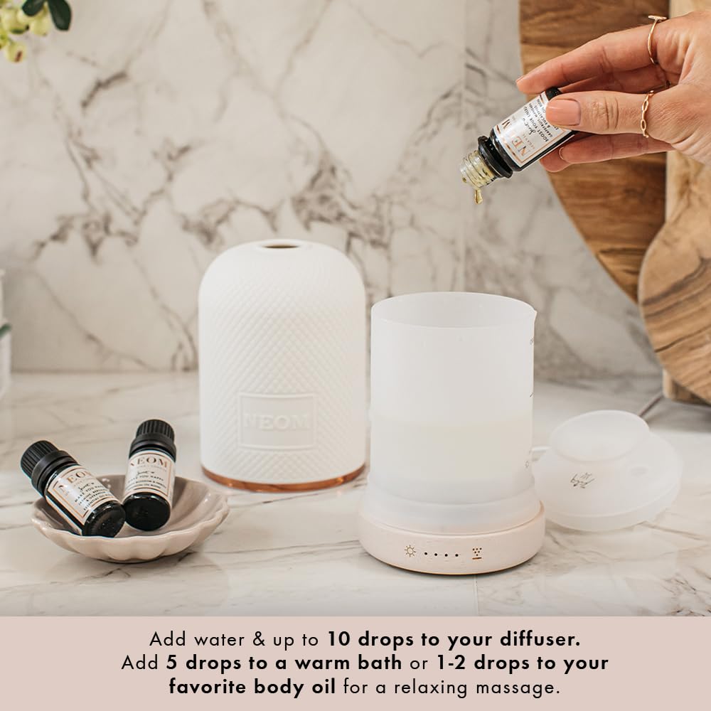 NEOM - Happiness Essential Oil Blend, 10ml - Neroli, Mimosa & Lemon - Scent to Make You Happy Range