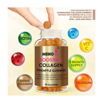 Meno Boosting Collagen Natural Pineapple 90 Gummies
