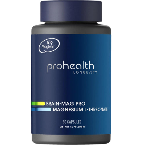 Magnesium L-Threonate Supplement (Magtein), 90 Capsules - Clinically Supported for Brain Health - Optimize Learning, Memory & Focus - 3rd Party Tested (3 Pack)
