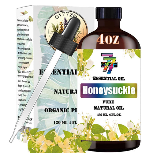 Honeysuckle Essential Oil 4 Fl Oz 120Ml - Honeysuckle Oil for Diffuser,Cleaning,Massage,Yoga