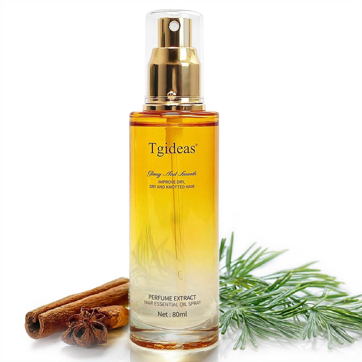Tgideas Hair Oil Spray - Leave-in Hair Conditioning Oil with Jojoba Oil and Shea Butter -Clear Hair Oil Spray - For Dry Hair, Curly Hair, Detangling, Styling and Moisturizing- for Women & Men