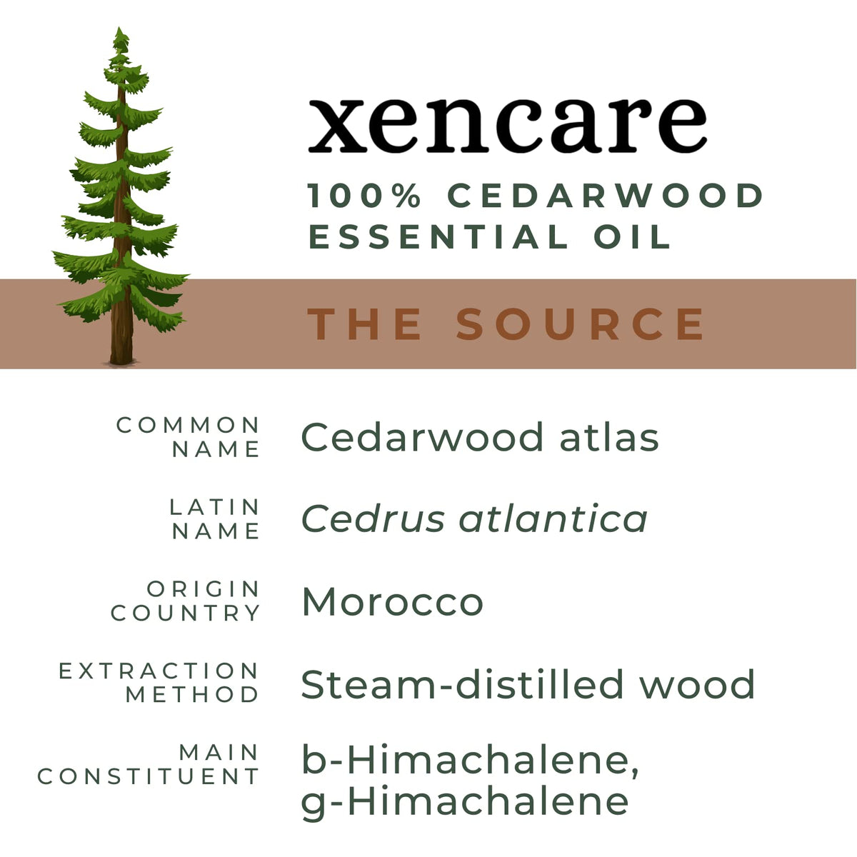 xencare Cedarwood USDA Organic Essential Oil - 100% Pure Natural Undiluted