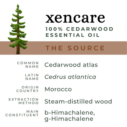 xencare Cedarwood USDA Organic Essential Oil - 100% Pure Natural Undiluted
