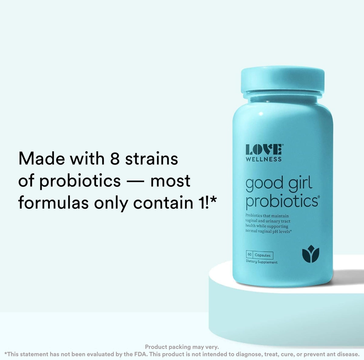 Love Wellness Good Girl Probiotics & The Killer - Vaginal pH Balance Supplement & Boric Acid Suppositories