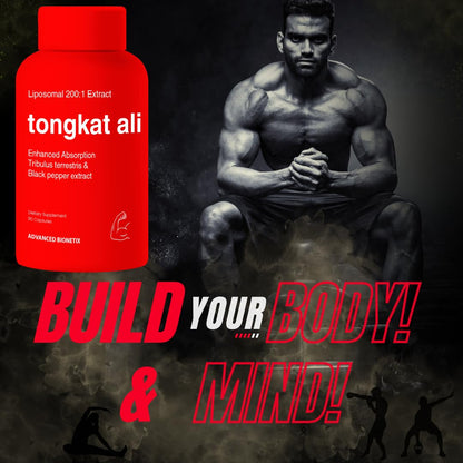 Advanced Bionetix Liposomal Longjack Tongkat Ali Extract Capsules - Powerful Pure Extract - Strength, Drive, Performance & Muscle Mass