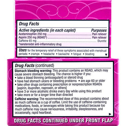 Pamprin Max Menstrual Pain Relief, Maximum Strength, Caplets, 24 ct.