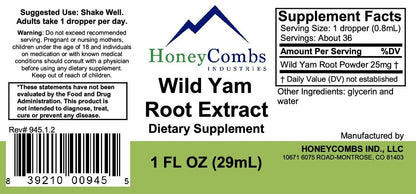 HoneyCombs Wild Yam - Supports Female Reproductive Health, PMS Relief and More