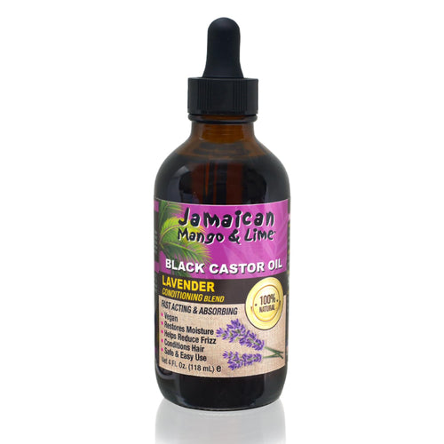 Jamaican Mango & Lime Black Castor Oil - Hair & Scalp Oil for Locs, Braids, Twists & Natural Hair - Strengthens, Moisturizes & Promotes Hair Growth (4oz (Pack of 1), Lavender)