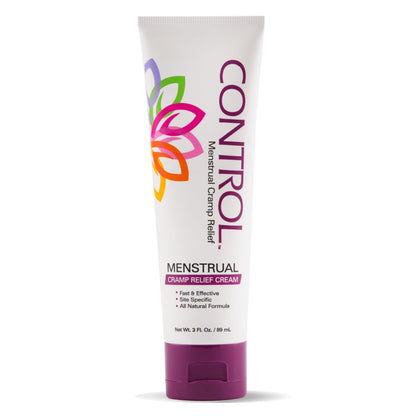 CONTROL, Menstrual Cramp Relief Cream, Topical Pain Relief for Period Cramps and PMS, Period Relief