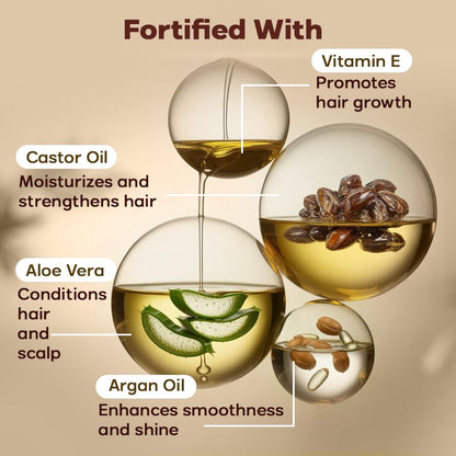 HerStyler Castor Oil Hair Serum for Hair Growth - Hair Shine Serum with Vitamin E - Hair Growth Serum - Hair Serum Heat Protectant - Vitamin E for Silky Hair - 2 Fl Oz (2 Pack)