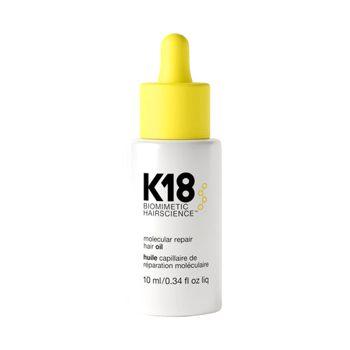 K18 Molecular Repair Hair Oil - Strengthening Peptide Damaged Hair Treatment Oil - 24-Hour Frizz Control + Heat Protectant - 0.34 Fl oz