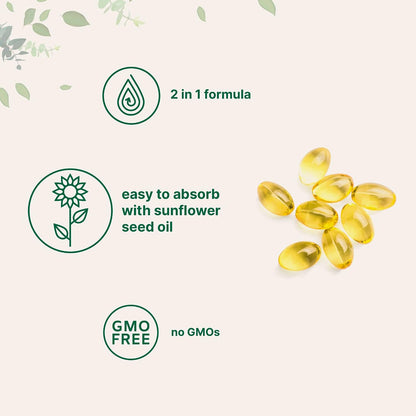 Micro Ingredients Organic Chlorella Spirulina 3000mg Tablets & Vitamin D3 5000iu + K2 100mcg Bundle 2 Pack - Cracked Cell Wall, Rich in Vegan Protein & Chlorophyll - Essential Sunshine Vitamins