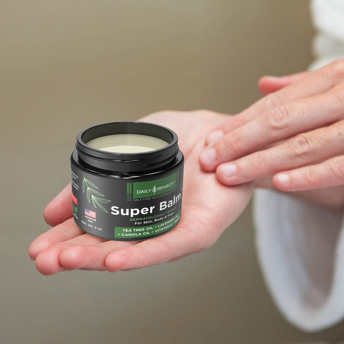 DAILY REMEDY Tea Tree Oil Extra Strength Super Balm - Athletes Foot Cream Combats
