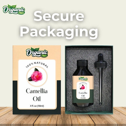 Organic Zing Camellia (Camellia Japonica) Oil - Pure & Natural Carrier Oil for Skincare, Hair Care & Massage