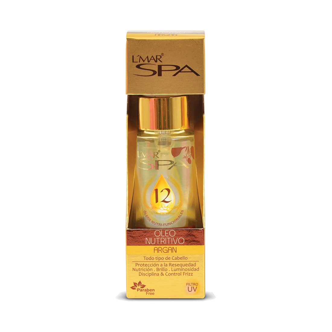 L'MAR Nutritive Argan Oil Hair Treatment with 12 Natural Oils Elixir for Softer and Healthier Hair, contains Shea Butter Oil and Coconut Oil