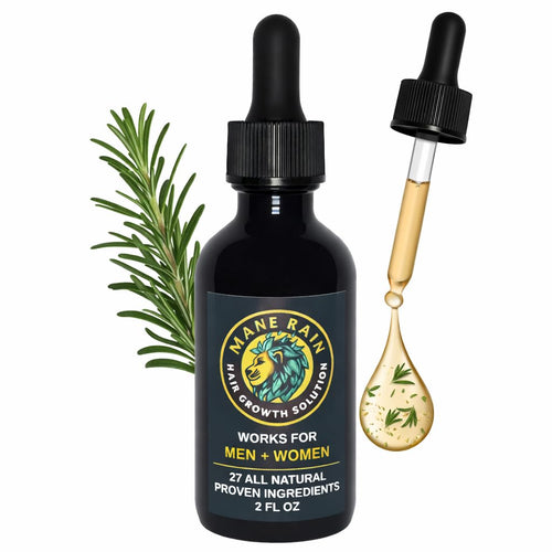 Mane Rain Hair Growth for Men and Women-Z-LAB27 BioActive Plant Formula Awakens Hibernating Roots-Stimulates and Nourishes Scalp-Blocks DHT-Fuller Thicker Hair-Made in USA