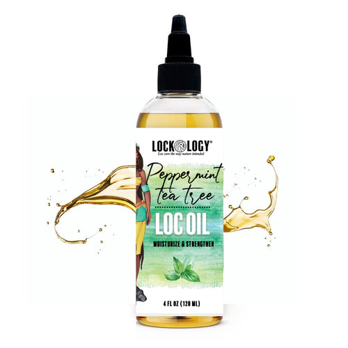 Peppermint Tea Tree Loc Oil for Dreads & Locs - Natural Dreadlock Hair Products, Black Owned