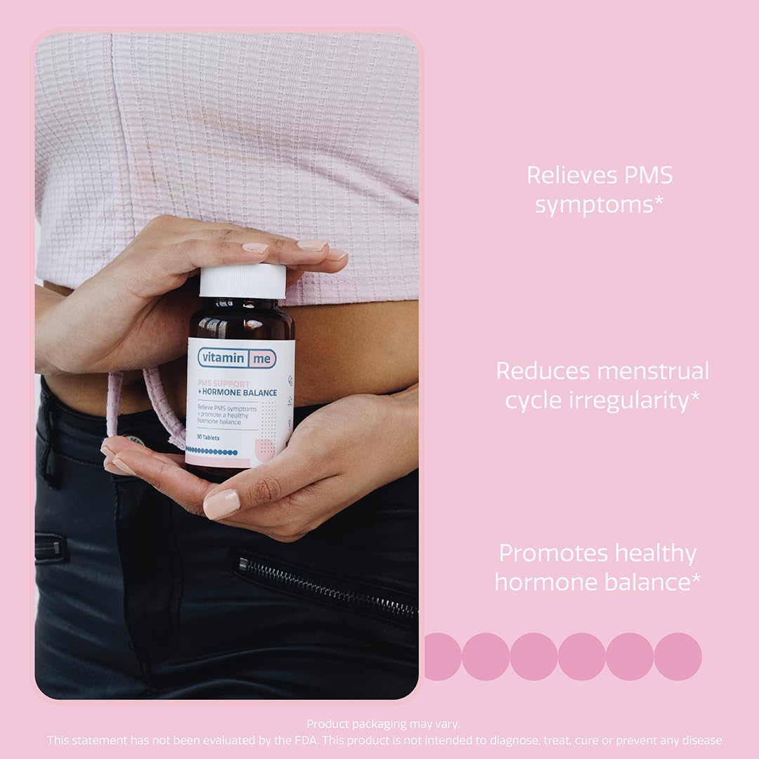 VitaminMe - PMS + Hormone Balance - Balance Estrogen & Support Menopause, Bloating, Acne & PMS Relief