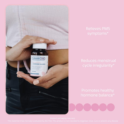 VitaminMe - PMS + Hormone Balance - Balance Estrogen & Support Menopause, Bloating, Acne & PMS Relief
