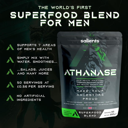 SALIENTS ATHANASE - Men's Super Greens Powder - Superfood Powder Blend